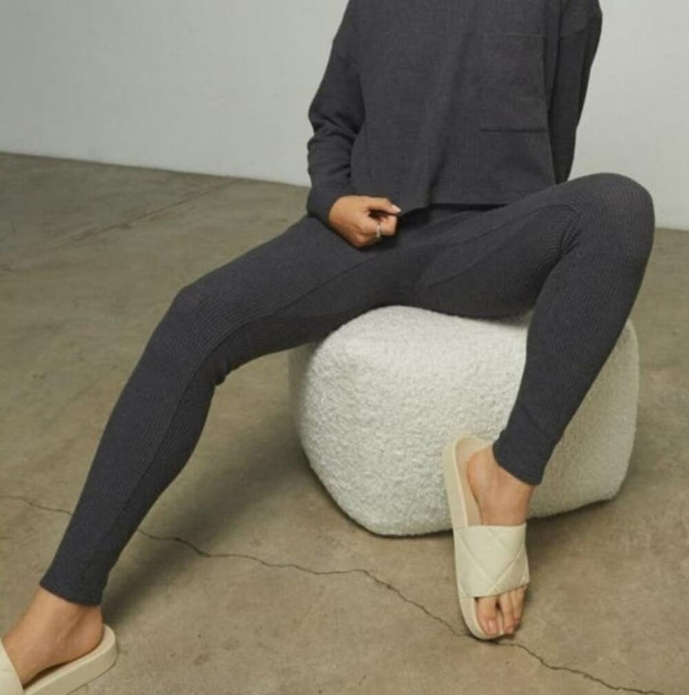 Lunya Restore Thermal High Rise Legging in Mellow Gray Heather Size XS NWOT